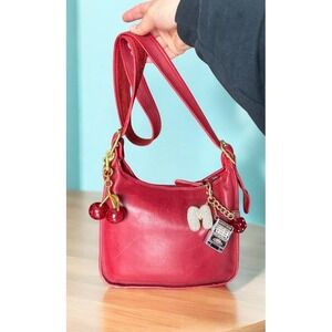 COACH Vintage 9966 LEGACY ZIP Red Leather Rare Purse Bag Crossbody